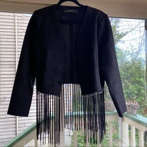 Zara Fringe Blazer